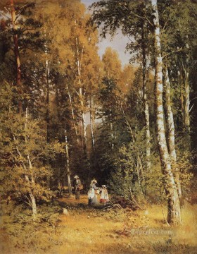 Iván Ivánovich Shishkin Painting - bosque de abedules 1878 paisaje clásico Ivan Ivanovich